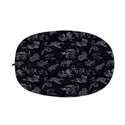 Zodiac Constellation Pattern Print Car Side Mirror Covers