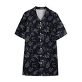 Zodiac Constellation Pattern Print Cotton Hawaiian Shirt