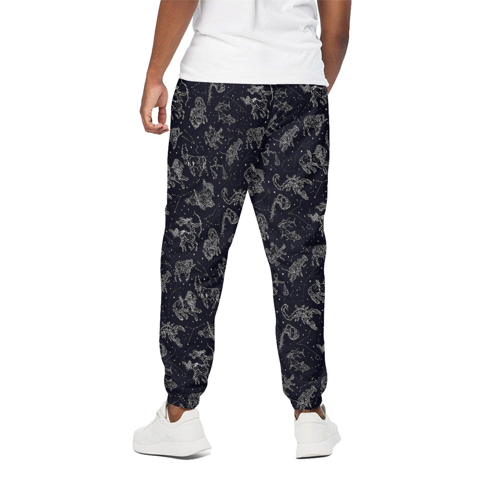 Zodiac Constellation Pattern Print Cotton Pants