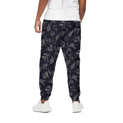 Zodiac Constellation Pattern Print Cotton Pants