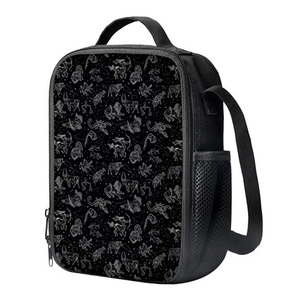 Zodiac Constellation Pattern Print Crossbody Lunch Bag