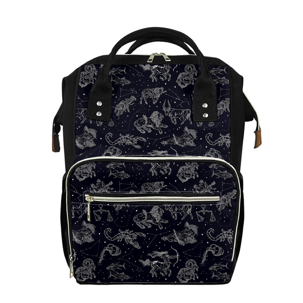 Zodiac Constellation Pattern Print Diaper Bag