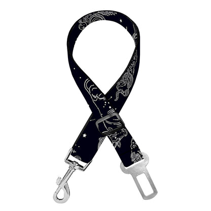 Zodiac Constellation Pattern Print Dog Seat Belt