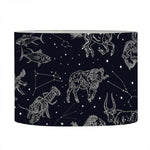 Zodiac Constellation Pattern Print Drum Lamp Shade