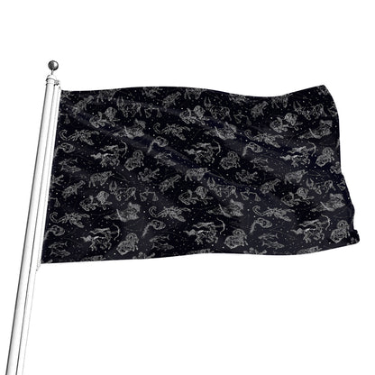 Zodiac Constellation Pattern Print Flag