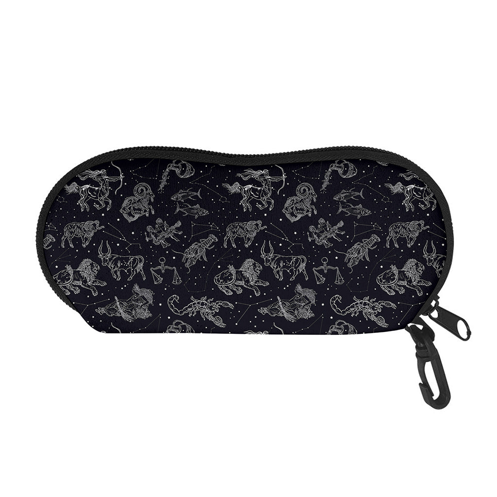 Zodiac Constellation Pattern Print Glasses Case