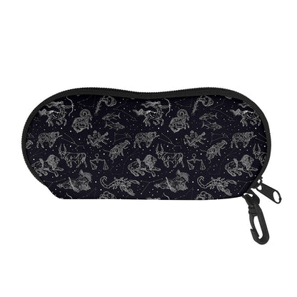 Zodiac Constellation Pattern Print Glasses Case