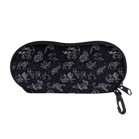 Zodiac Constellation Pattern Print Glasses Case