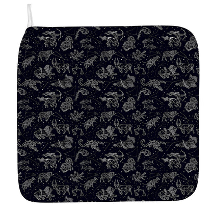 Zodiac Constellation Pattern Print Hand Towel