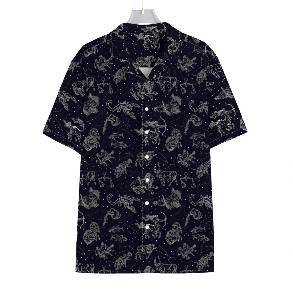 Zodiac Constellation Pattern Print Hawaiian Shirt