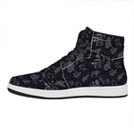 Zodiac Constellation Pattern Print High Top Leather Sneakers