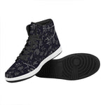 Zodiac Constellation Pattern Print High Top Leather Sneakers