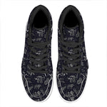 Zodiac Constellation Pattern Print High Top Leather Sneakers