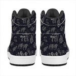Zodiac Constellation Pattern Print High Top Leather Sneakers