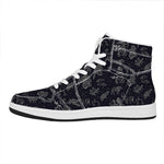 Zodiac Constellation Pattern Print High Top Leather Sneakers
