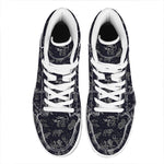 Zodiac Constellation Pattern Print High Top Leather Sneakers