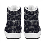 Zodiac Constellation Pattern Print High Top Leather Sneakers
