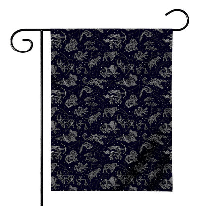 Zodiac Constellation Pattern Print House Flag
