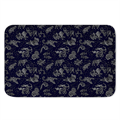 Zodiac Constellation Pattern Print Indoor Door Mat
