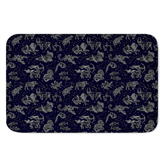 Zodiac Constellation Pattern Print Indoor Door Mat