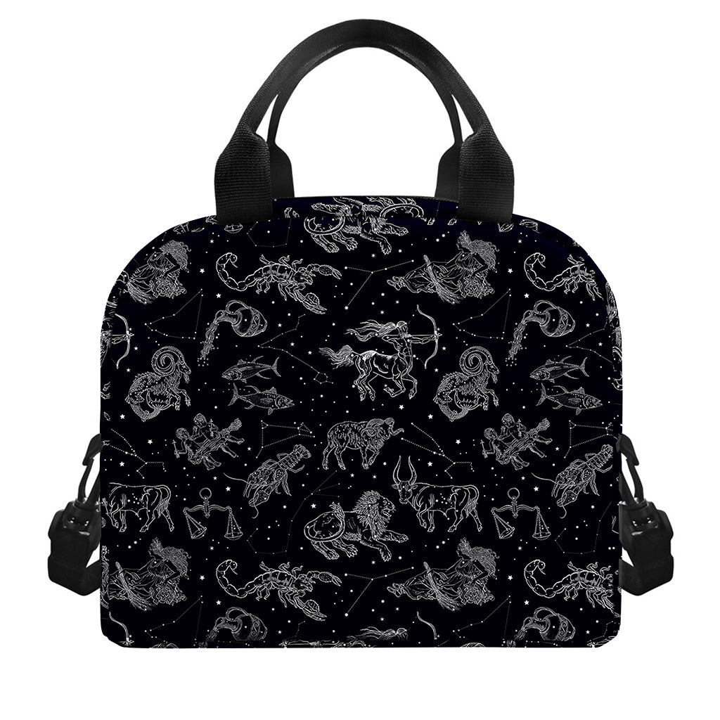 Zodiac Constellation Pattern Print Insulated Lunch Bag