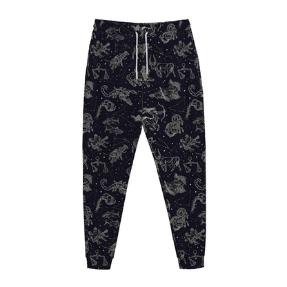 Zodiac Constellation Pattern Print Jogger Pants