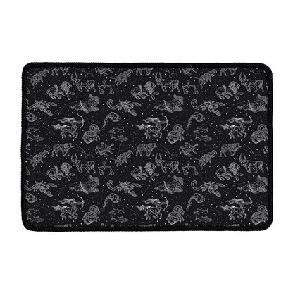 Zodiac Constellation Pattern Print Kitchen Mat