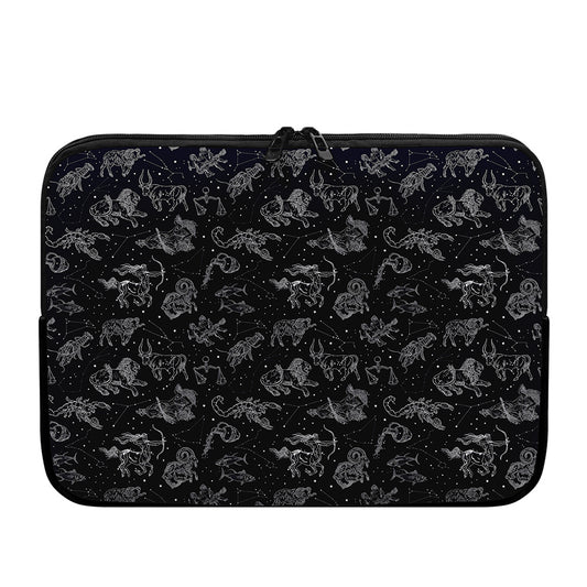 Zodiac Constellation Pattern Print Laptop Sleeve