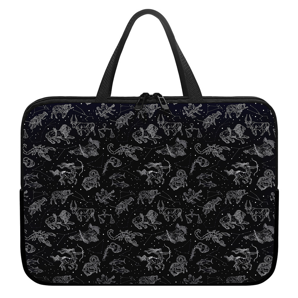 Zodiac Constellation Pattern Print Laptop Sleeve With Handle