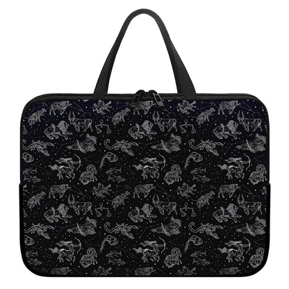 Zodiac Constellation Pattern Print Laptop Sleeve With Handle