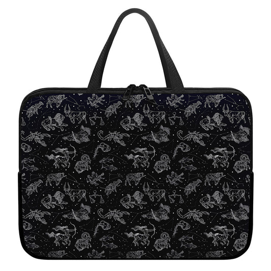 Zodiac Constellation Pattern Print Laptop Sleeve With Handle