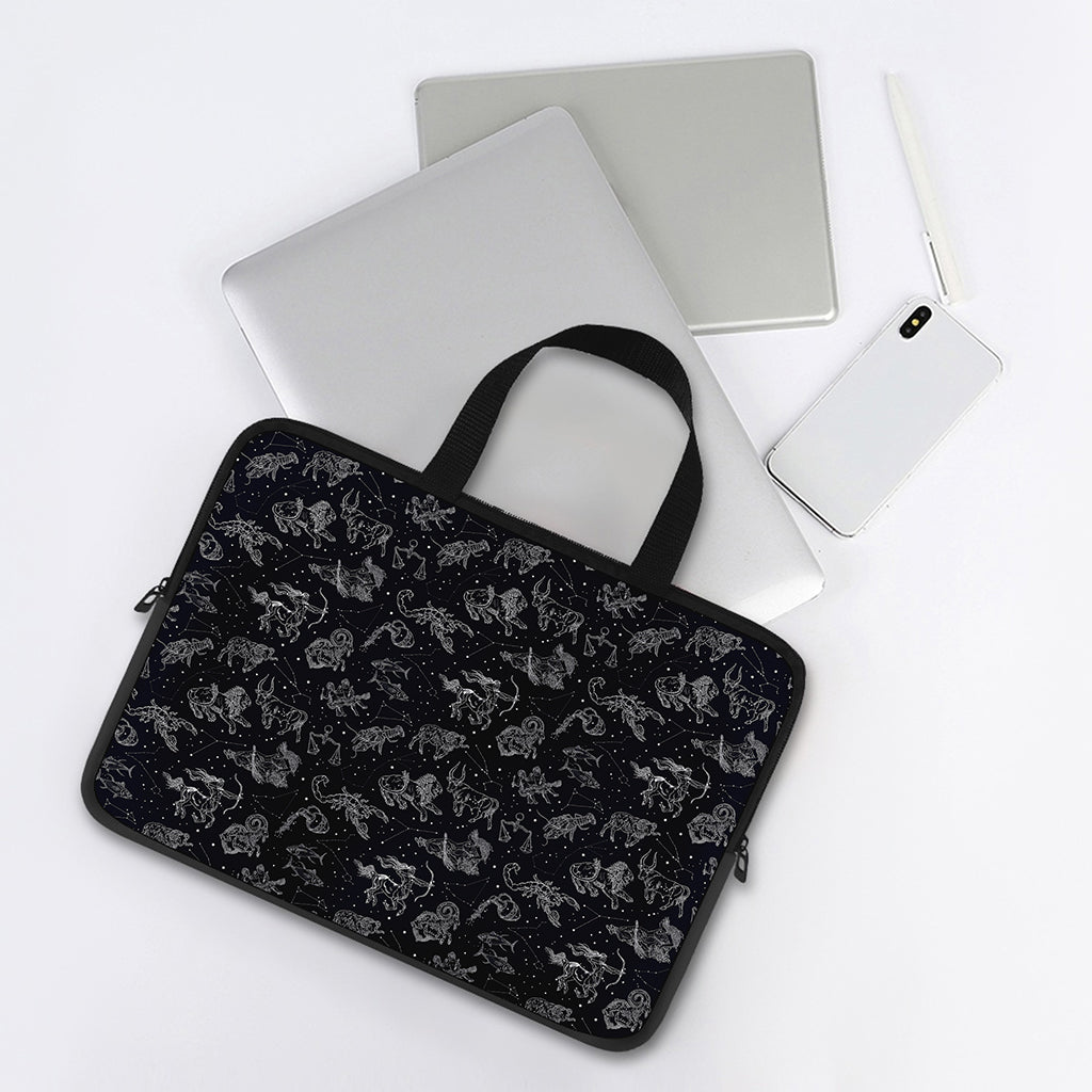 Zodiac Constellation Pattern Print Laptop Sleeve With Handle