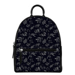 Zodiac Constellation Pattern Print Leather Backpack