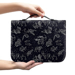 Zodiac Constellation Pattern Print Leather Bible Cover