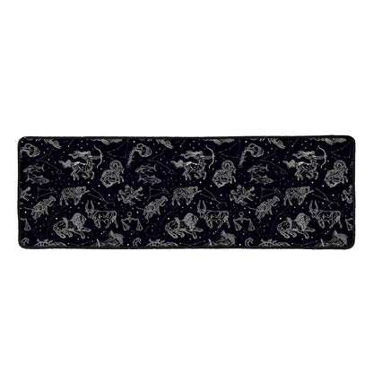 Zodiac Constellation Pattern Print Long Kitchen Mat