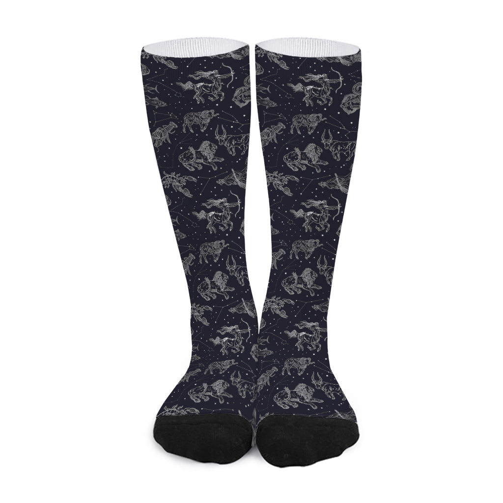 Zodiac Constellation Pattern Print Long Socks