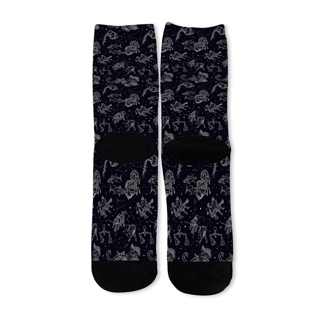 Zodiac Constellation Pattern Print Long Socks