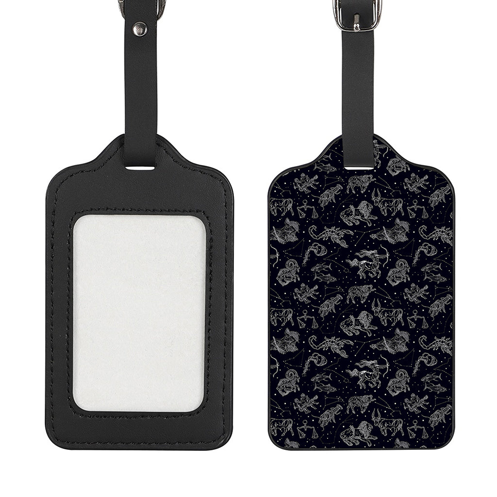 Zodiac Constellation Pattern Print Luggage Tag
