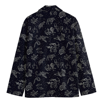 Zodiac Constellation Pattern Print Men's Blazer