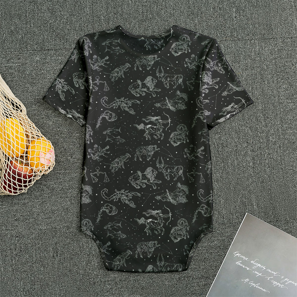 Zodiac Constellation Pattern Print Men's Bodysuit