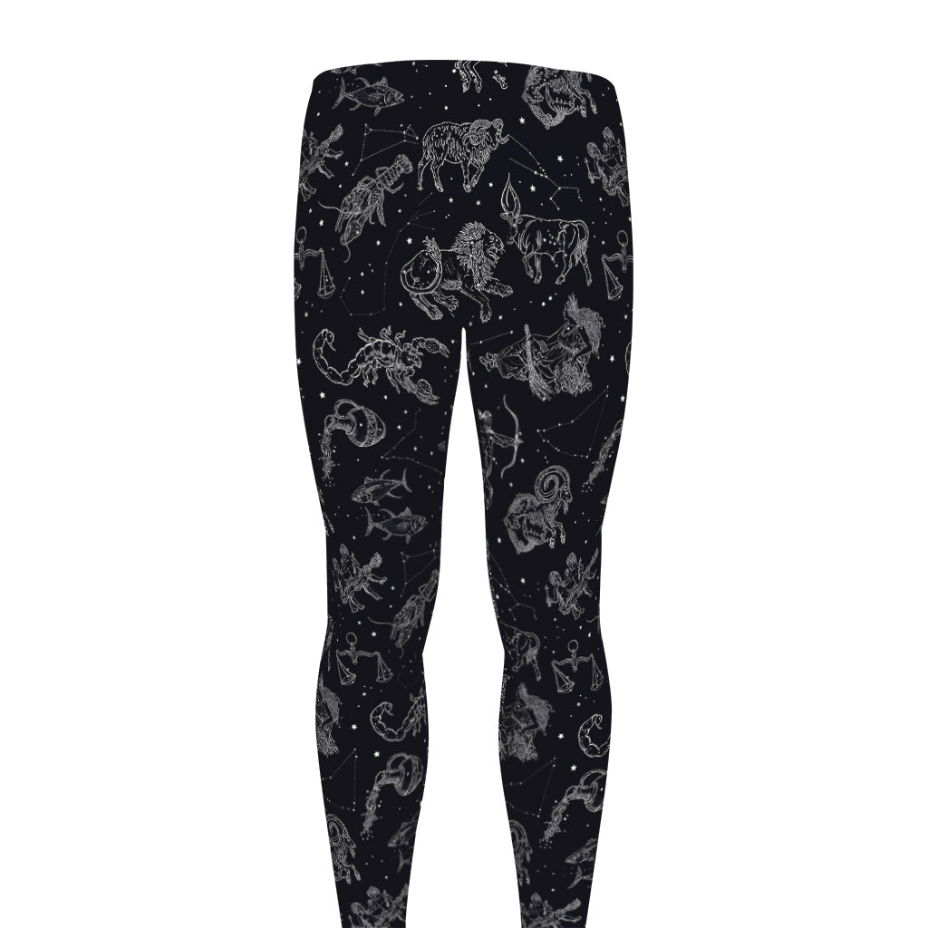 Zodiac Constellation Pattern Print Men's leggings
