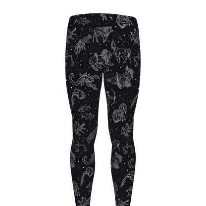 Zodiac Constellation Pattern Print Men's leggings