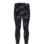 Zodiac Constellation Pattern Print Men's leggings