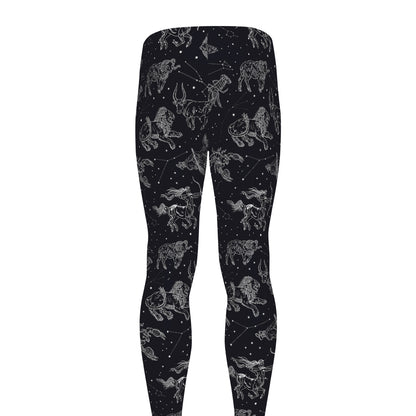 Zodiac Constellation Pattern Print Men's leggings