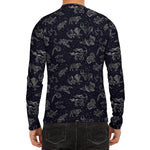 Zodiac Constellation Pattern Print Men's Long Sleeve Rash Guard