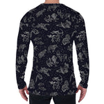 Zodiac Constellation Pattern Print Men's Long Sleeve T-Shirt