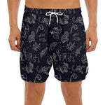 Zodiac Constellation Pattern Print Men's Split Running Shorts
