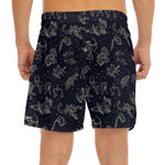 Zodiac Constellation Pattern Print Men's Split Running Shorts