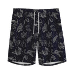 Zodiac Constellation Pattern Print Men's Sports Shorts