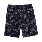 Zodiac Constellation Pattern Print Men's Sports Shorts